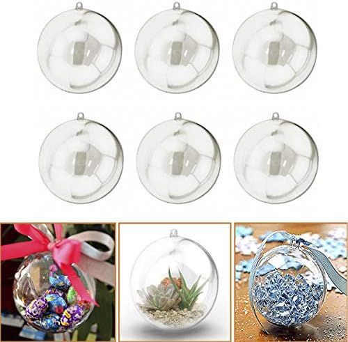 Adorox (60mm;12 Ornaments Clear Plastic Fillable Ornaments Christmas Favor Candy Party Decor Sphe... | Amazon (US)