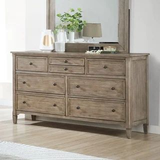 Furniture of America Banister Rustic Warm Grey 8-drawer Dresser - Overstock - 32301003 | Bed Bath & Beyond