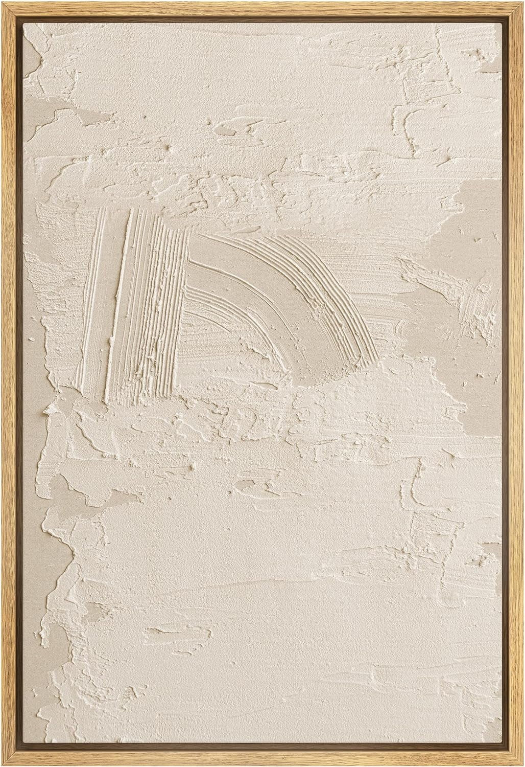 IDEA4WALL Framed Canvas Print Wall Art Rustic Tan Paint Stroke Landscape Abstract Shapes Illustra... | Walmart (US)