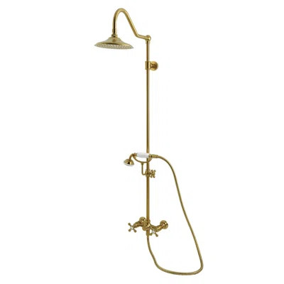 Kingston Brass Kingston Wall Mount Rain Drop Shower System with Hand Shower CCK3667AX | Wayfair North America