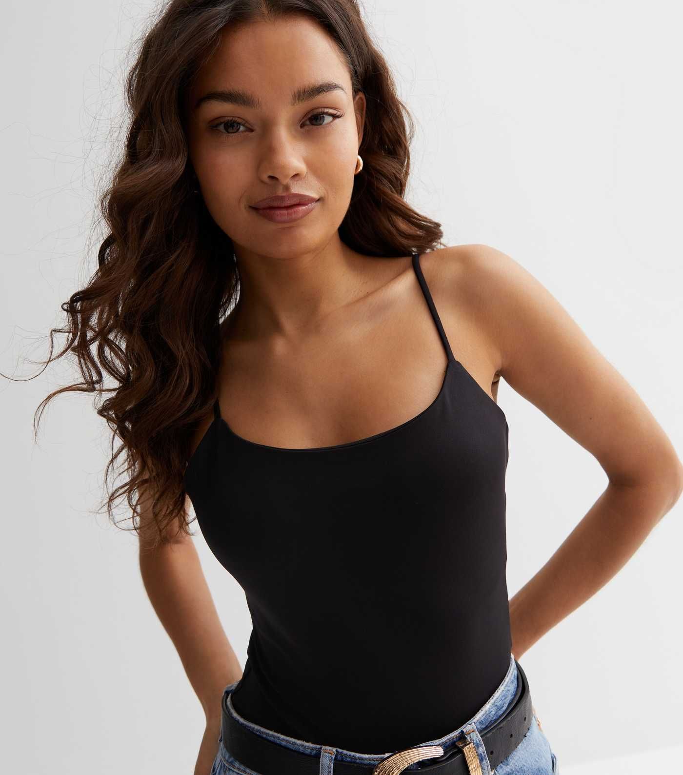 Black Textured Square Neck Bodysuit
						
						Add to Saved Items
						Remove from Saved Items | New Look (UK)