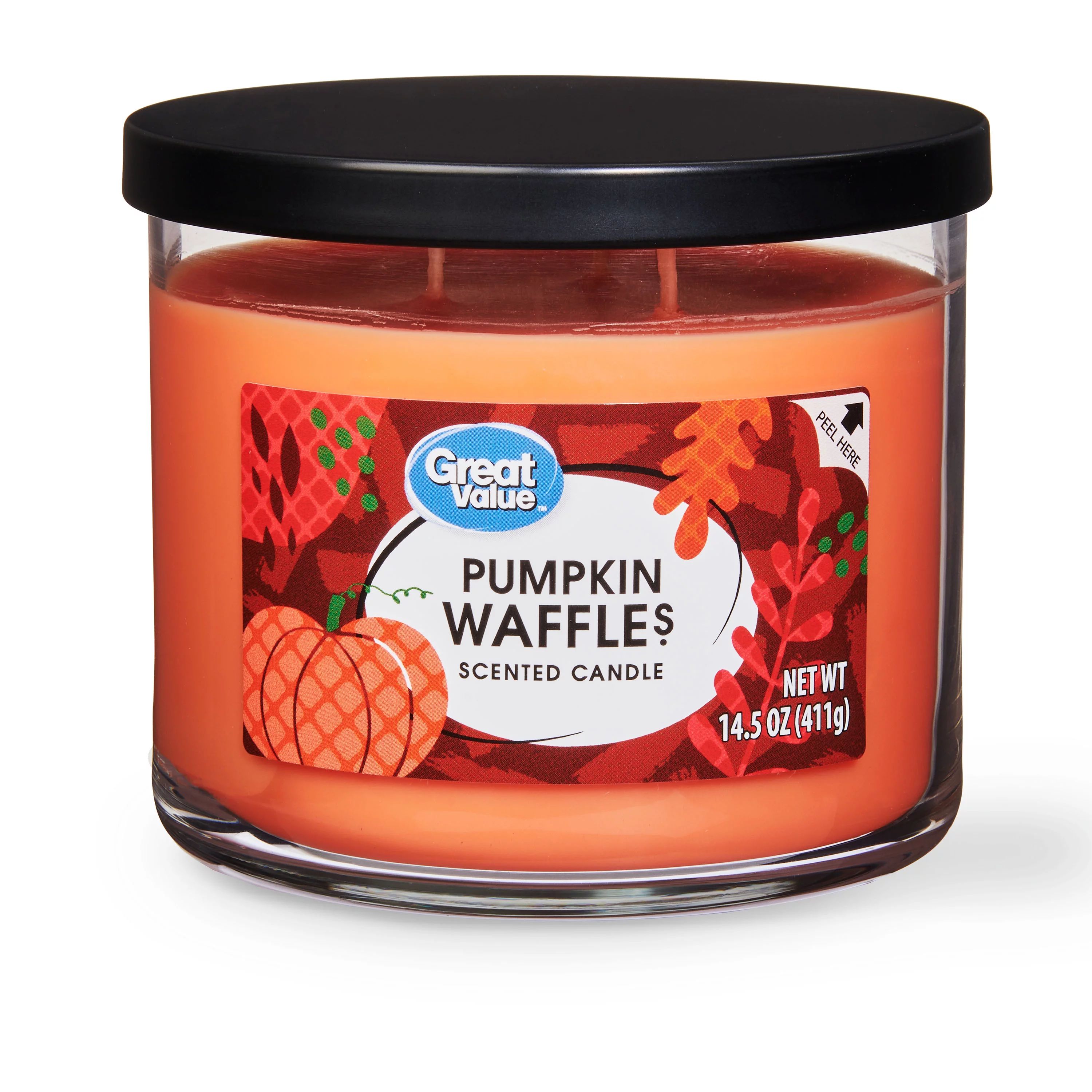 Great Value Limited Edition Pumpkin Waffles Scented Candle, 14.5 oz | Walmart (US)
