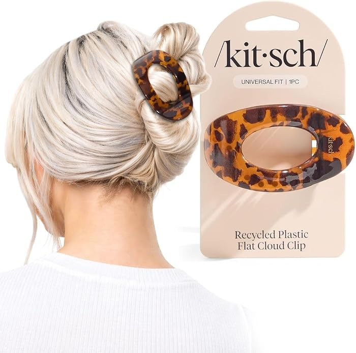 Kitsch Medium Flat Claw Clip for Women - Tortoise, 1pc | Amazon (US)