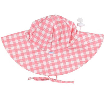 RuffleButts Gender Inclusive Sun Protective Hat - Bubblegum Pink Gingham, 2T-4T | Target