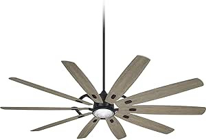MINKA-AIRE F865L-CL/SG Barn H2O 84" Outdoor Ceiling Fan with LED Lights and Remote Control, Coal | Amazon (US)