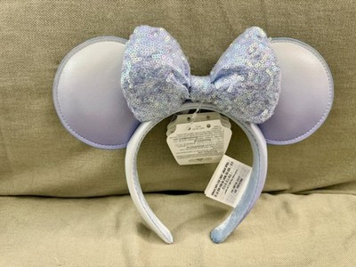Disney Parks Winter Blue Minnie Mouse Ears Headband NEW | eBay US