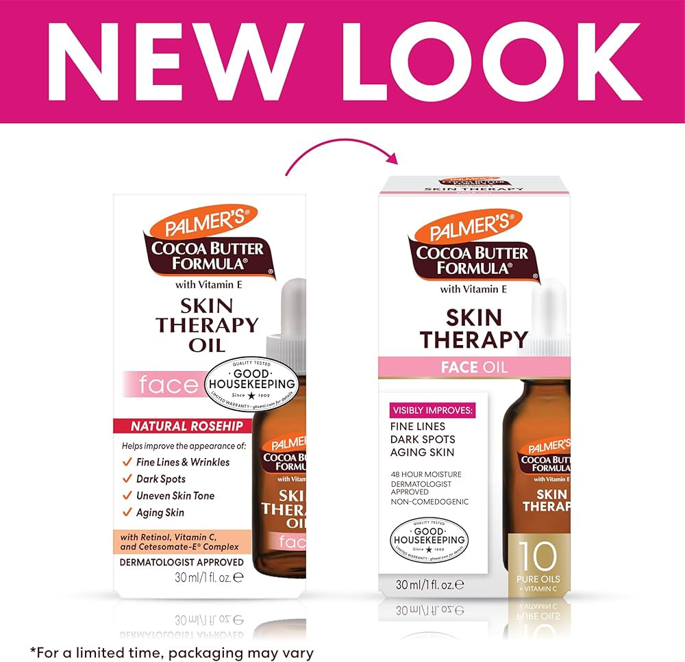 Palmer's Cocoa Butter Formula Moisturizing Skin Therapy Oil for Face with Vitamin E, C & 10 Pure ... | Amazon (US)