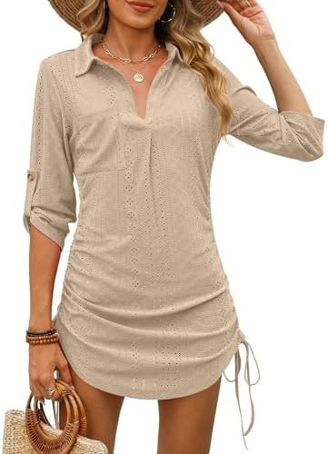 ANRABESS Womens Bathing Suit Cover Ups Swimsuit Beach Coverup Hollow Out Swimwear 2026 Summer Out... | Amazon (US)