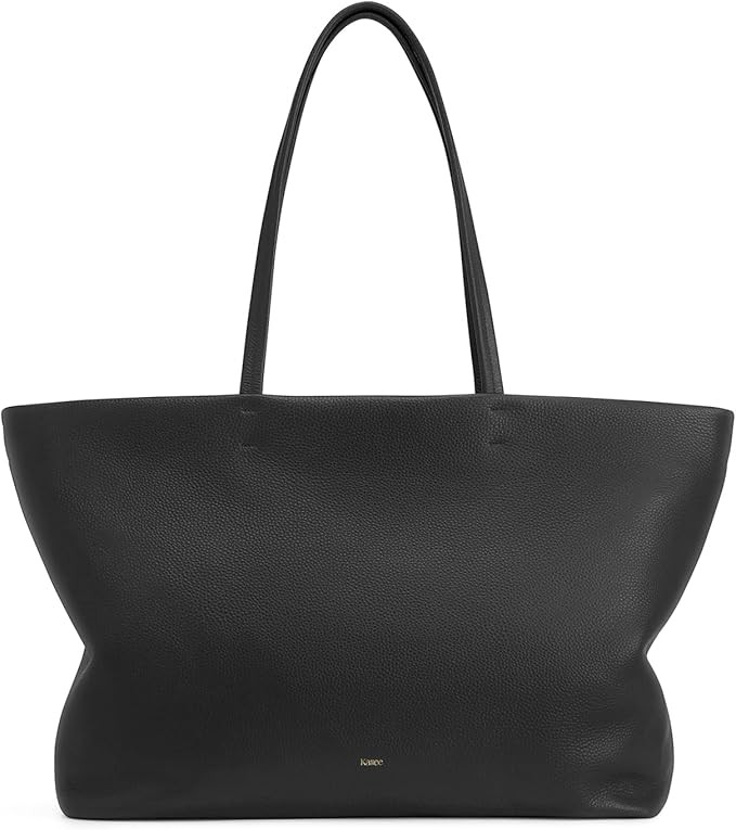 Kattee Leather Tote Bags for Women, Soft Shoulder Purse and Handbags Zipper Totes Travel Work Lar... | Amazon (US)