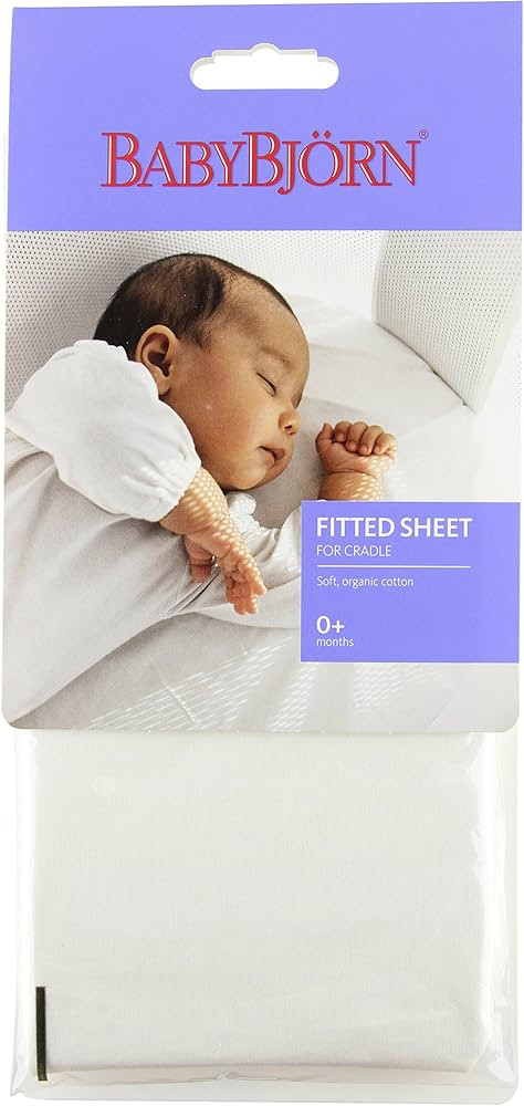 BABYBJORN Fitted Sheet for Cradle - Organic White | Amazon (US)