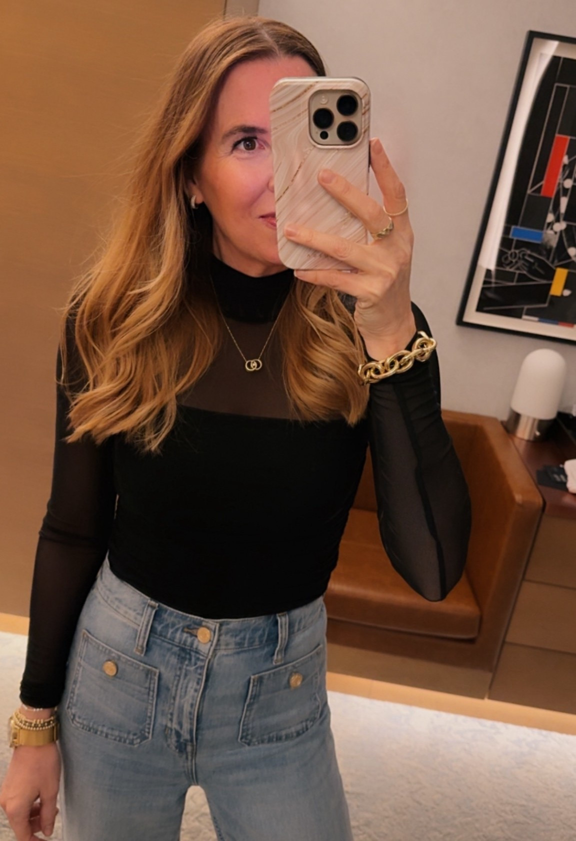 One of my favorite date night tops. Now on sale and under $30. It’s bodysuit but I cut that part off and it’s great!!!! 