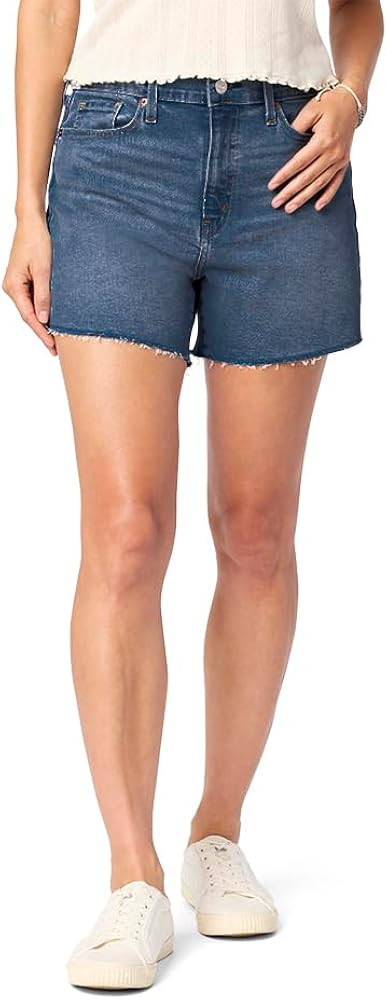 Levi Strauss Signature Gold Women's Size Heritage Original Mid-Rise 4" Shorts Stretch Denim (Avai... | Amazon (US)