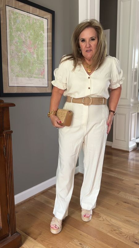 First, the best is soldout but I’ll link similar! 

Size XL on the jumpsuit. It looks way more expensive. You may be able to order your smaller size. This might be one you order both sizes and try. 

Great look for summer date jight, a conference, brunch, baby shower 

#LTKfindsunder100 #LTKmidsize #LTKover40