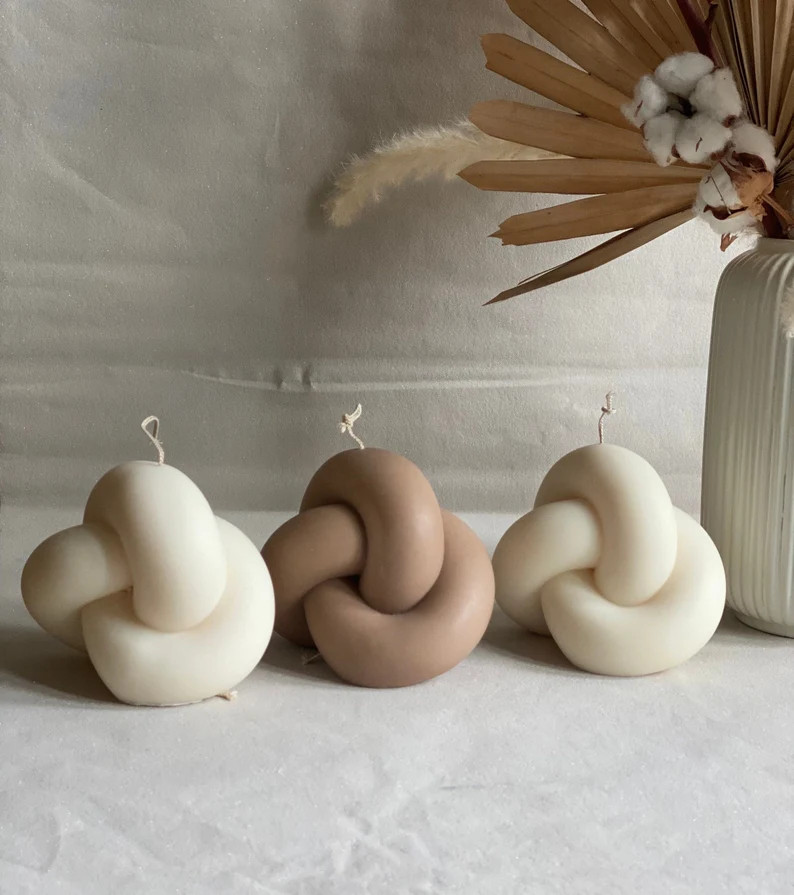 Large Knot Candle pillar Candle home Decor Candle soy | Etsy | Etsy (US)