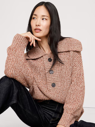 Oversized Cotton Sailor Sweater | Banana Republic (US)