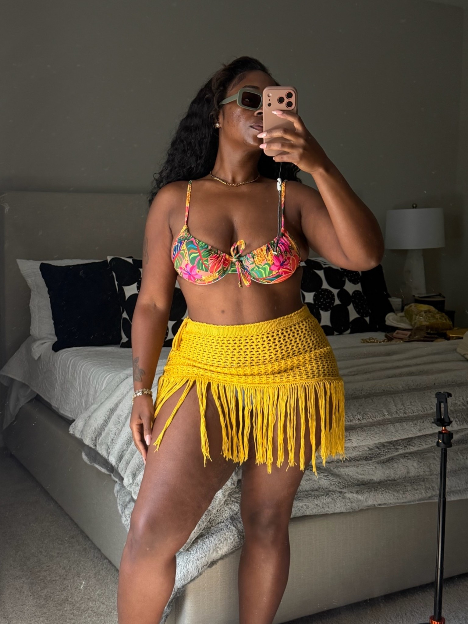 Beach day ready. ☀️💛 Colorful swimwear + the cutest crochet cover-up

#LTKTravel #LTKSwim #LTKootd