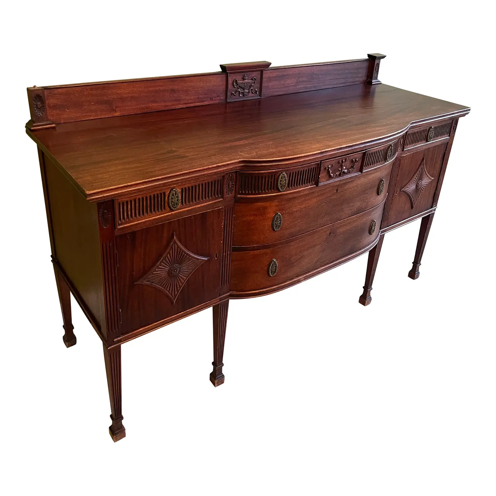 1960s Vintage Mahogany Buffet / Sideboard Needs Restoration | Chairish