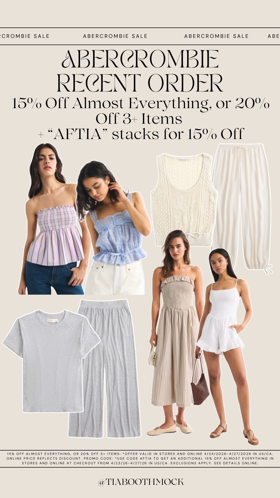 Everything from my recent @abercrombie order 🤍 Use “AFTIA” for an extra 15% off your order! #abercrombiepartner

#LTKSeasonal #LTKSaleAlert #LTKootd
