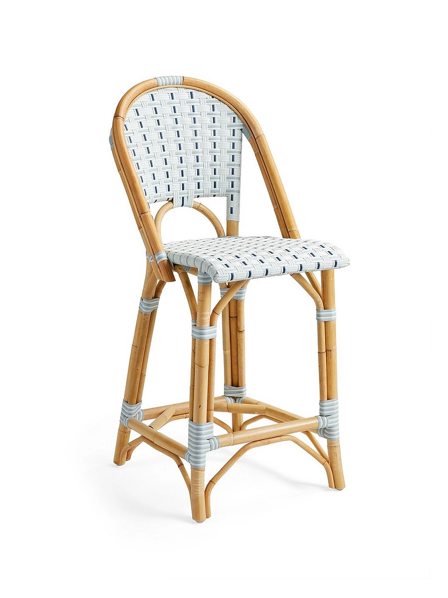 Riviera Rattan Basketweave Counter Stool | Serena and Lily