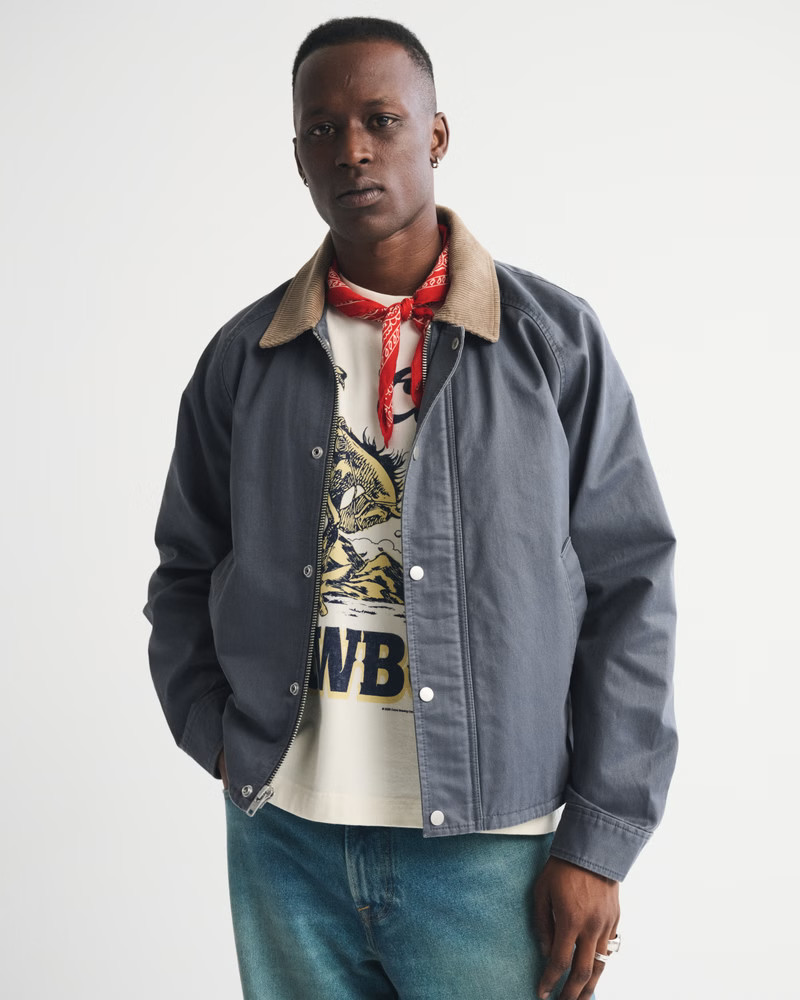 Men's Lightweight Barn Jacket | Men's Coats & Jackets | Abercrombie.com | Abercrombie & Fitch (US)