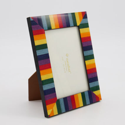 Multicoloured Striped Photo Frame 4x6in | TK Maxx