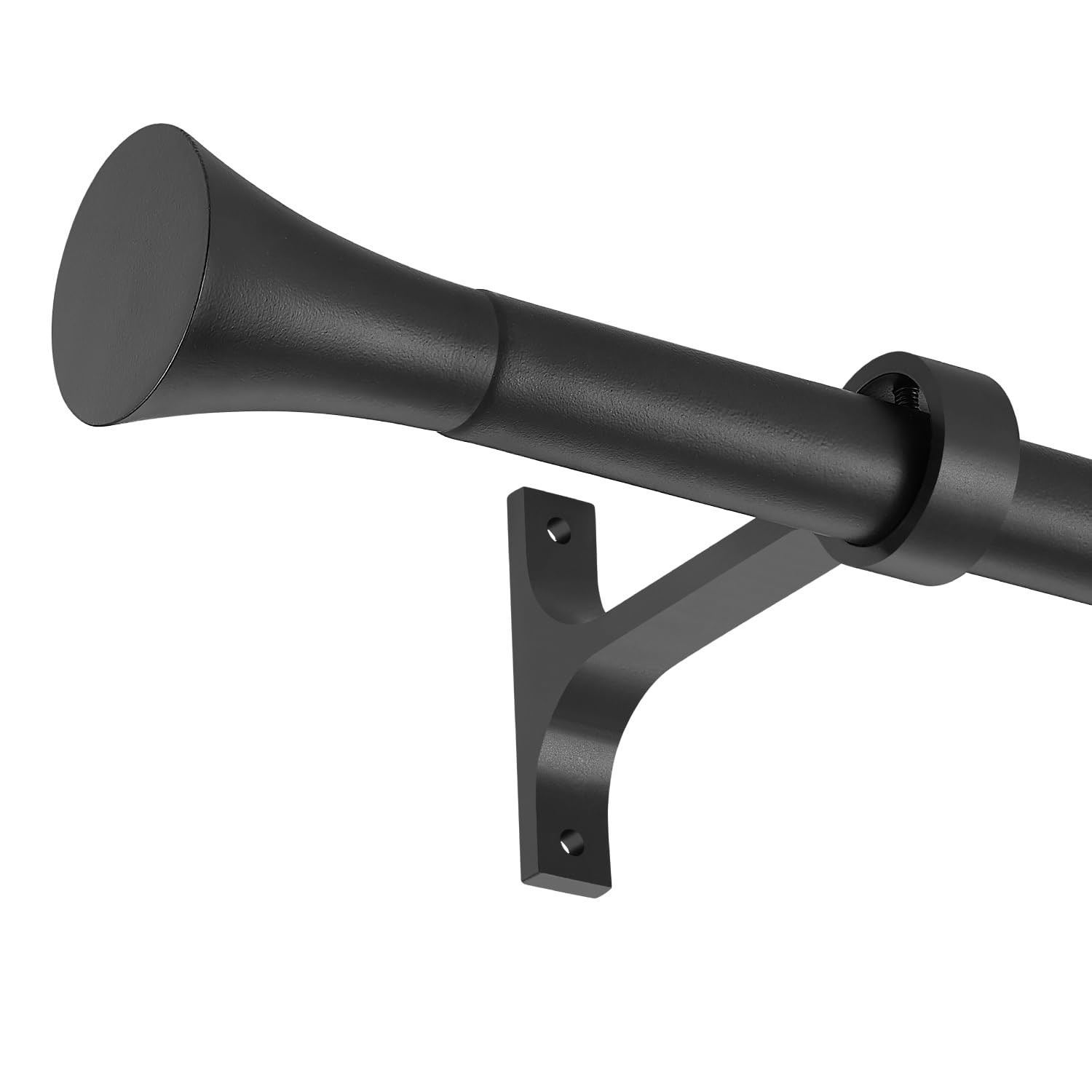 1Inch Single Curtain Rods, Decorative Drapery Rods Adjustable 48-84IN Length, With Horn Finials, ... | Amazon (US)