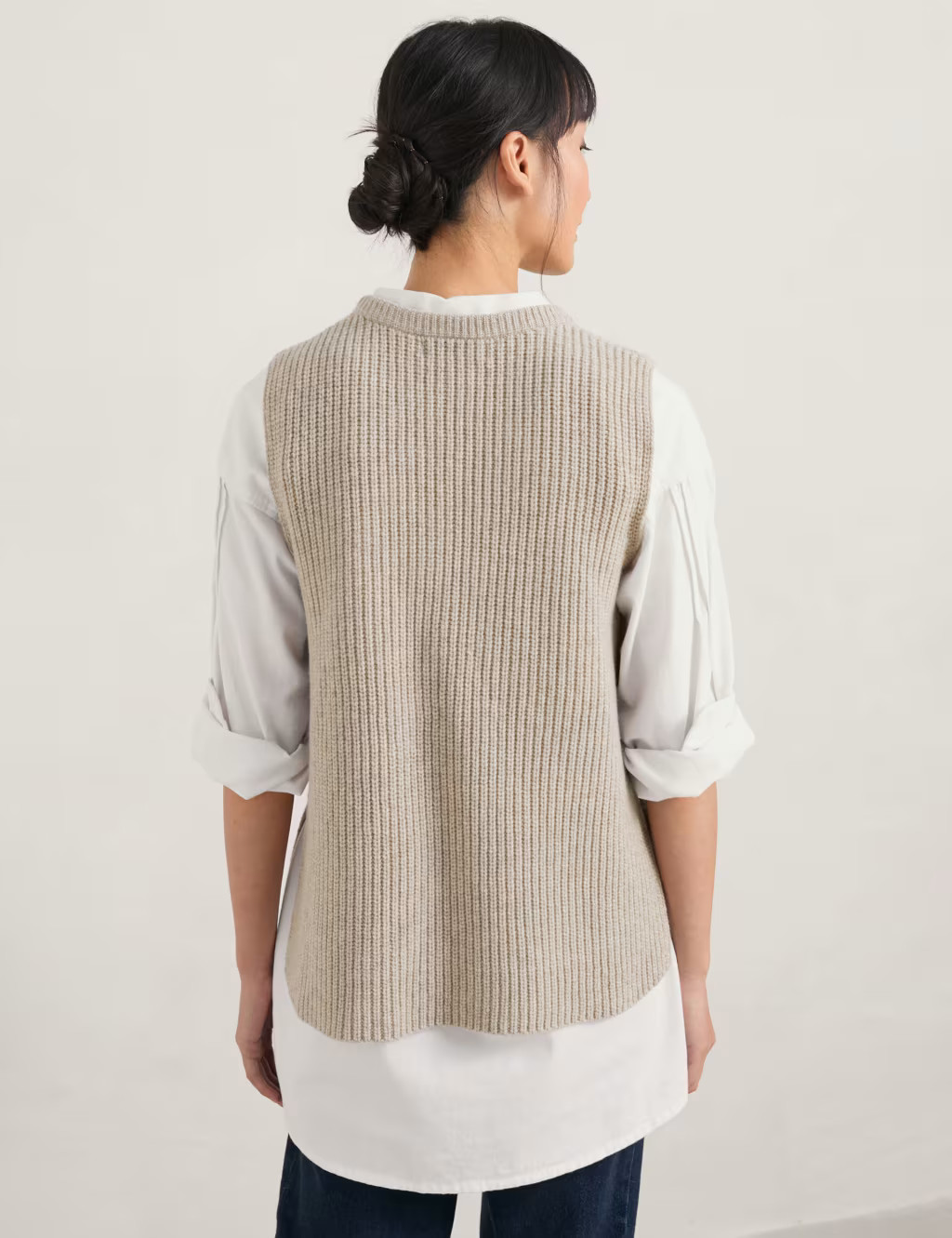Merino Wool Rich Ribbed Knitted Vest | Marks & Spencer (UK)