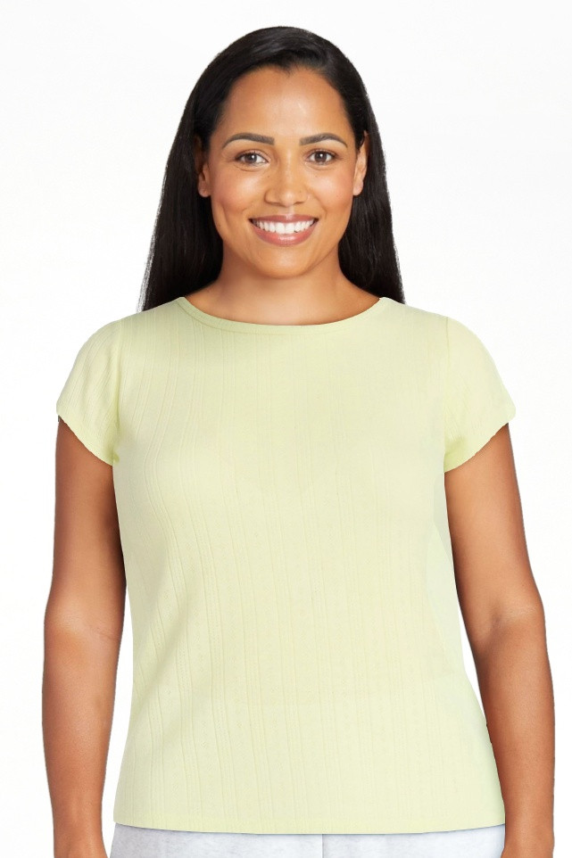 Free Assembly Women's and Women's Plus Pointelle Mini Tee with Short Sleeves, Sizes XS-4X | Walmart (US)