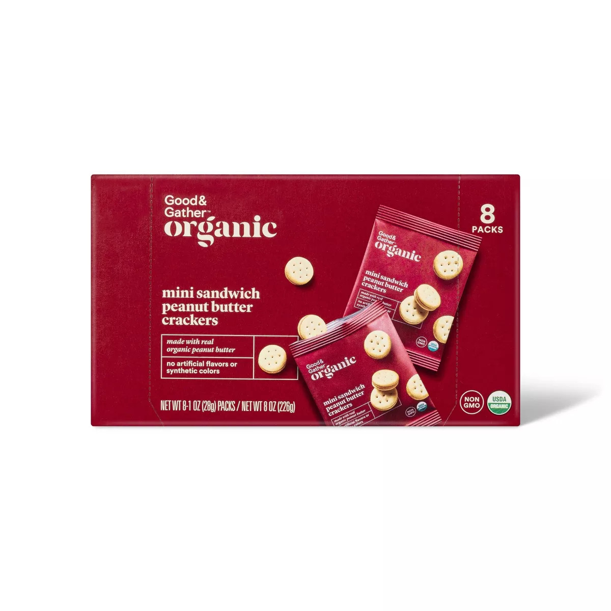 Organic Mini Peanut Butter Sandwich Crackers - 8ct - Good & Gather™ | Target