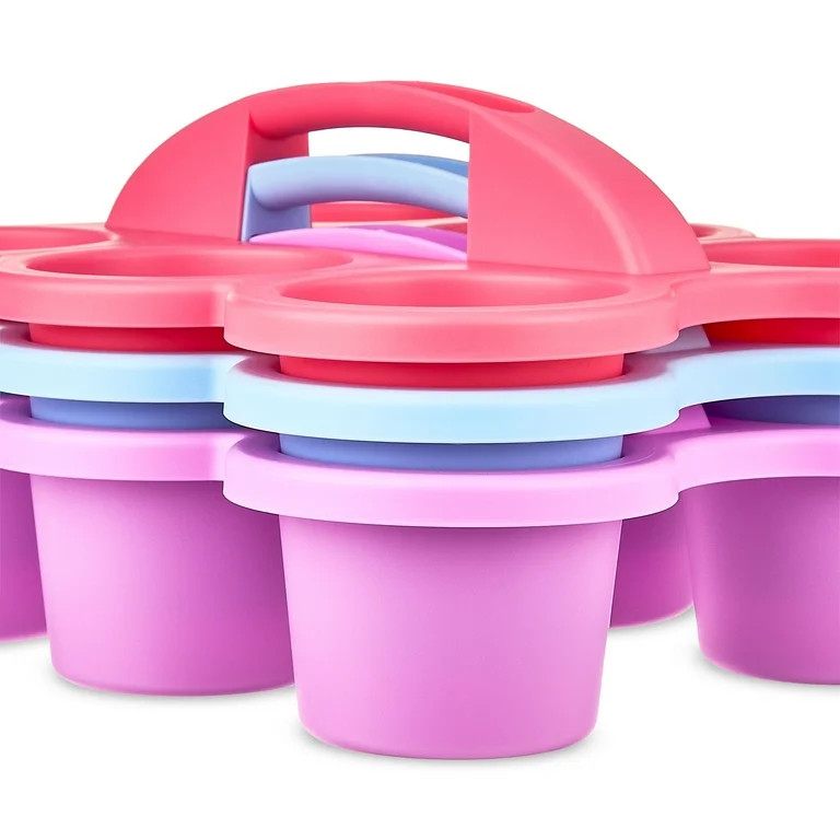 Pen+Gear Plastic Cup Caddy, Desktop Craft and Hobby Organizer, Violet Glow, 6-pack | Walmart (US)