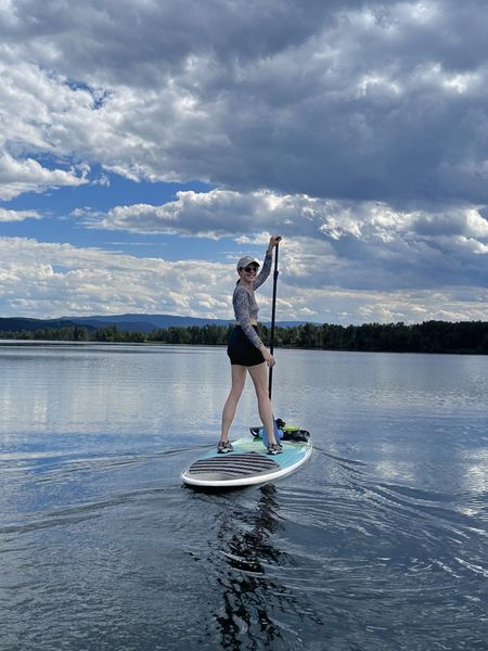 My goal is to stay dry the entire time I paddleboard, so I usually wear shorts over my swimsuit. SPF, a hat and a swim shirt are always a must! I’m obsessed with my high arch water sandals from Kuru. They protect my back and save my feet from standing for a few hours  

#LTKswim #LTKSeasonal #LTKshoecrush