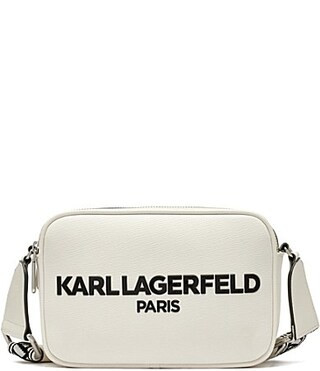 KARL LAGERFELD PARIS Maybelle Crossbody Bag - Winter White/Silver | Dillard's
