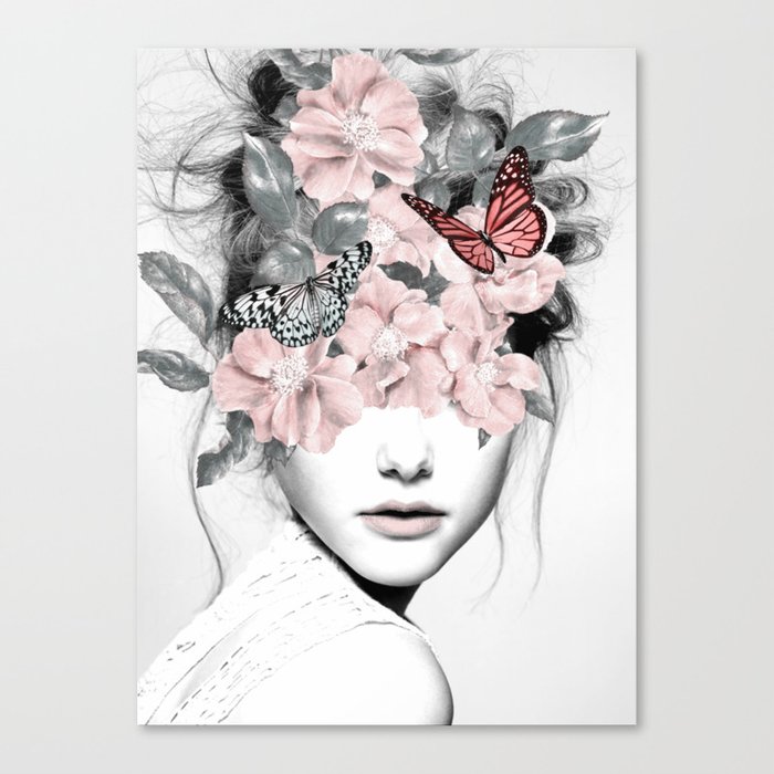 WOMAN WITH FLOWERS 10 Canvas Print | Society6