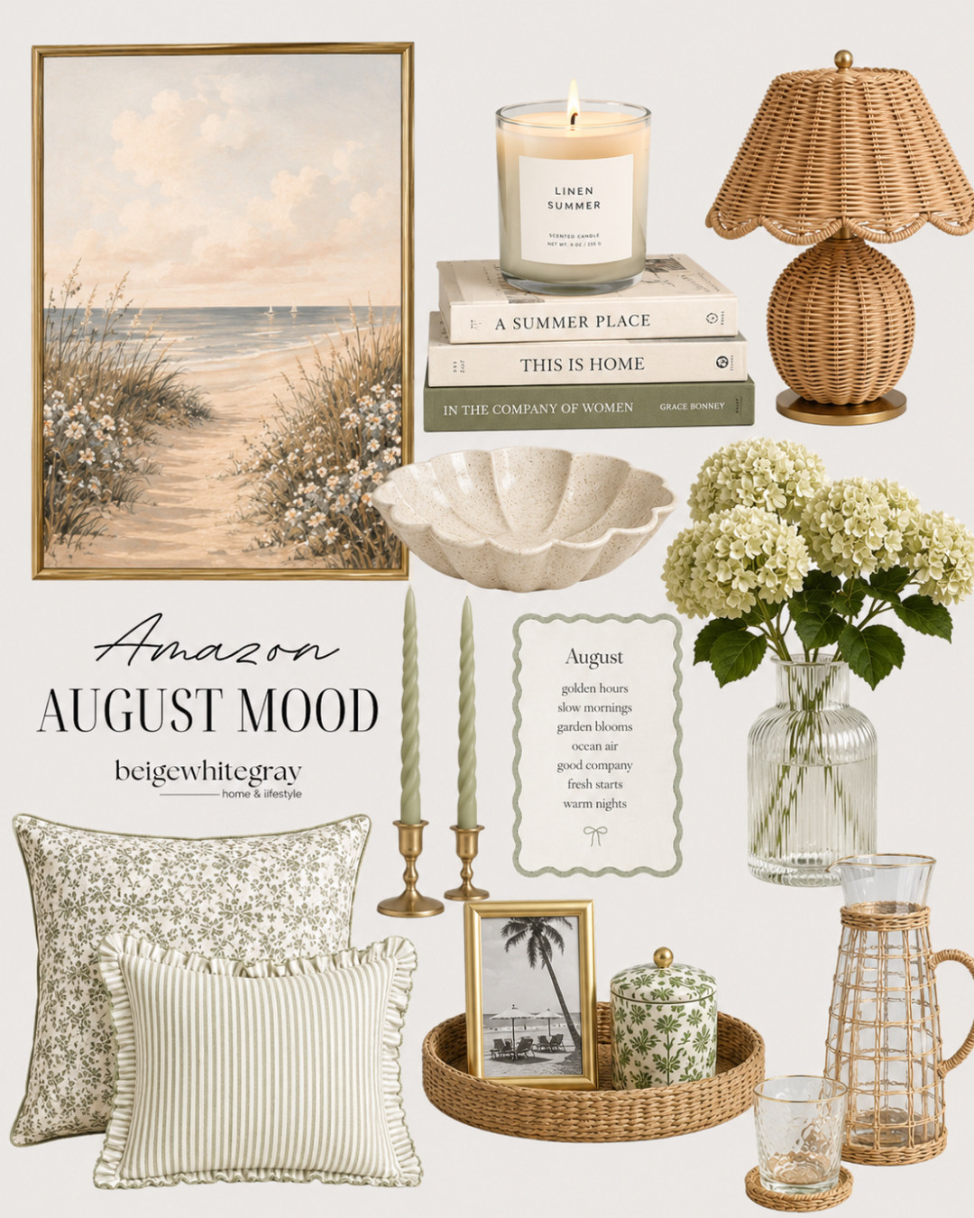 Embrace the serene vibes of summer with these cozy finds from Amazon. Perfect for winding down in the evening. #AugustMood