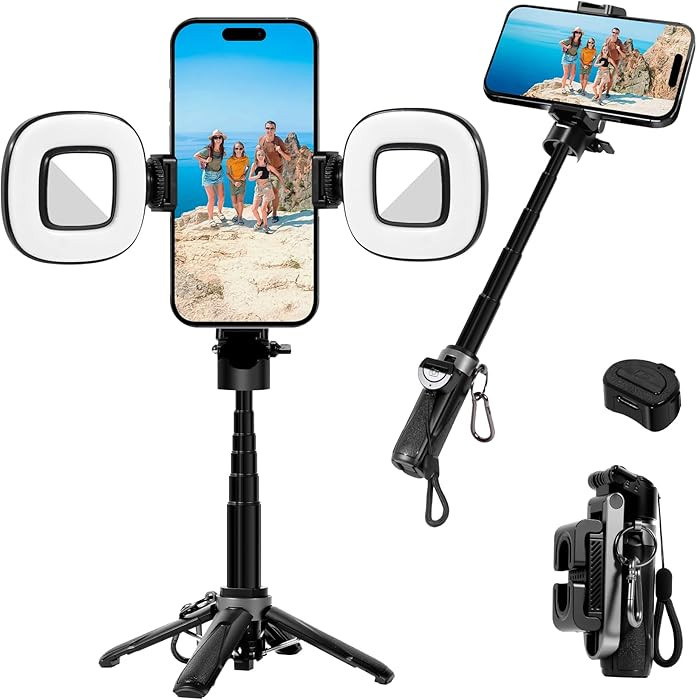 3-in-1 Mini Tripod, Selfie Stick for iPhone, Tripod for iPhone with Remote Control, Lightweight T... | Amazon (US)