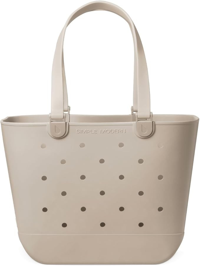 Simple Modern Beach Bag Rubber Tote | Waterproof Large Tote Bag with Zipper Pocket for Beach, Poo... | Amazon (US)