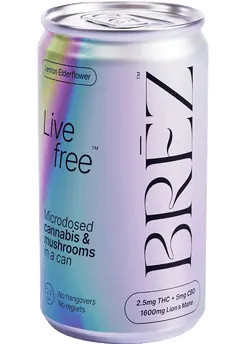 THC 2.5MG Lemon Elderflower | THC Beverages by BREZ | 7.5oz | New York | Total Wine