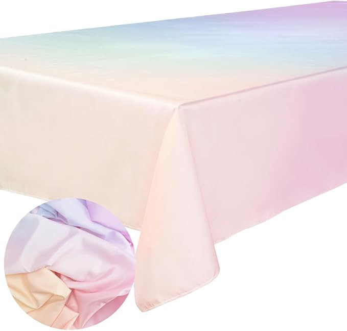 xo, Fetti Pastel Gradient Washable Tablecloth - 9 ft. | Birthday Party Decorations, Bachelorette ... | Amazon (US)