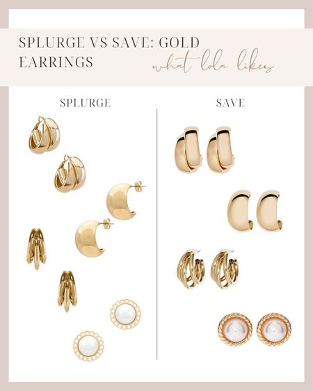 Gold earrings will always be a favorite of mine. Here are some splurge vs. save options!

#LTKstyletip #LTKfindsunder50