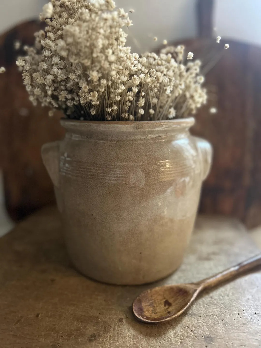 Large Vintage French Confit Pot: Mottled Grey Country Kitchen Decor - Etsy | Etsy (US)