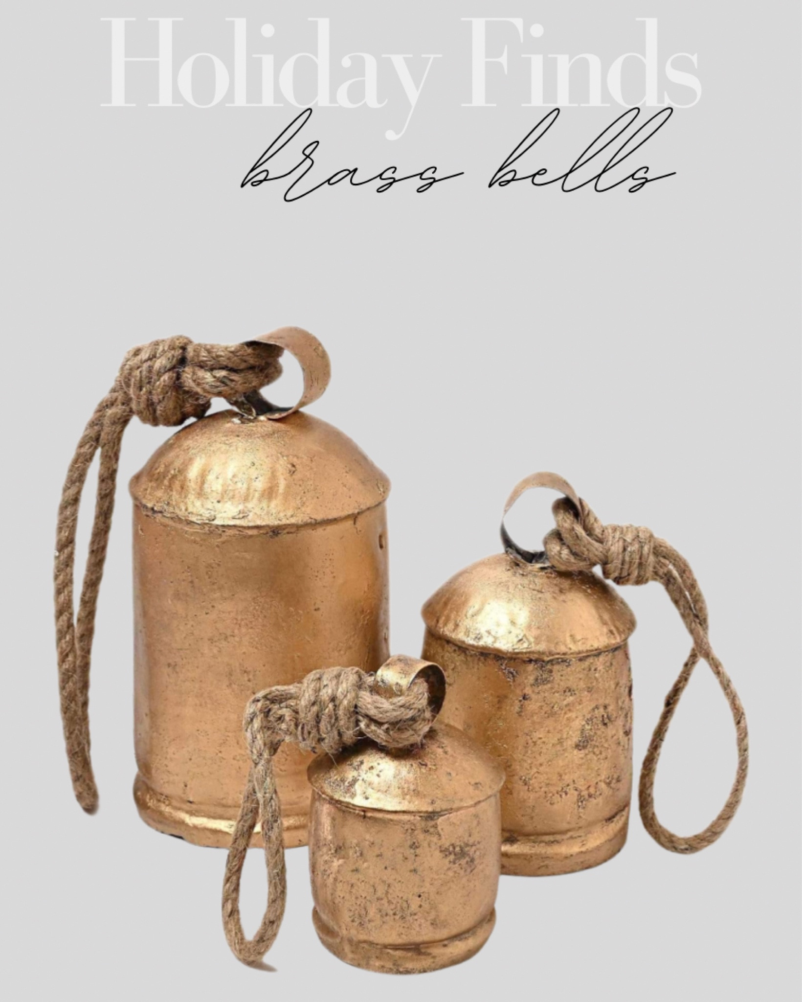 Brass bells, Christmas bells, gold bells, mantle Christmas, Amazon finds, Etsy finds 

#LTKHoliday #LTKSeasonal #LTKhome