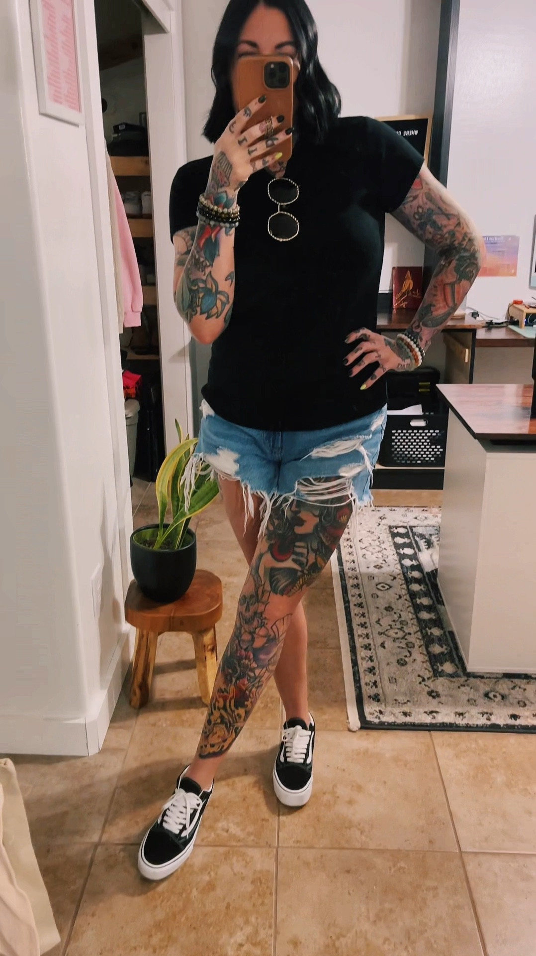 It’s officially summer & time to break out the shorts! ☀️🕶️ I’ve been in love with American Eagle shorts for years and this seasons distressed line up is no different. Vans are a staple in my wardrobe, and these Stackform old schools are my new obsession. In my usual ribbed tee from target, and I linked my fave bracelets for you!  Wearing a 12 in the shorts, XL in my tee, 8.5 vans (I like these a little big) 

#LTKsalealert #LTKstyletip #LTKSeasonal