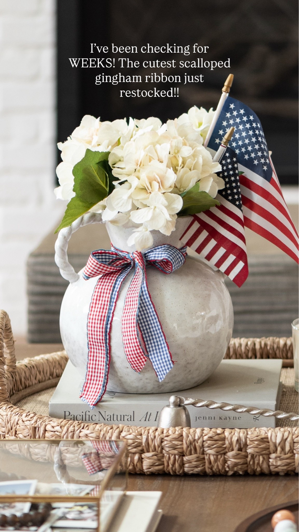 4th of July decor, Independence Day, July 4th, ribbon, vase, hydrangea, summer, patriotic, flag, Amazon, mcgee and co

#LTKHome #LTKSaleAlert #LTKSeasonal