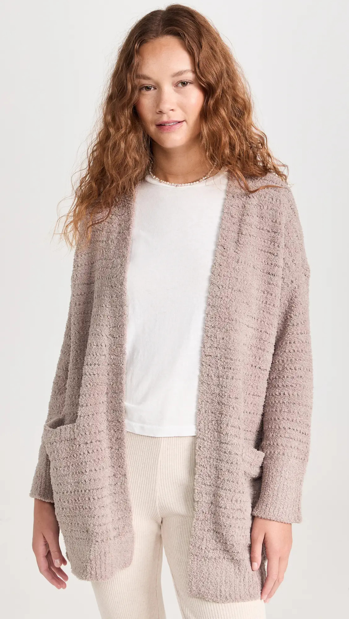 Barefoot Dreams CozyChic Boucle Welt Pocket Cardigan | Shopbop | Shopbop