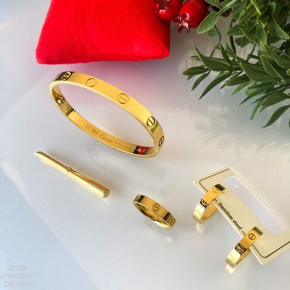 Love Bracelet Screw Bracelet 18K GOLD Plated Love Bangle | Etsy | Etsy (US)