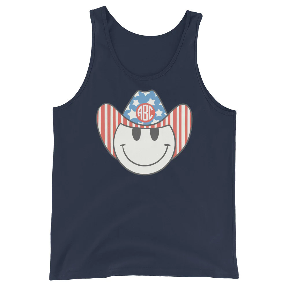Monogrammed 'Patriotic Cowboy' Premium Tank Top | United Monograms