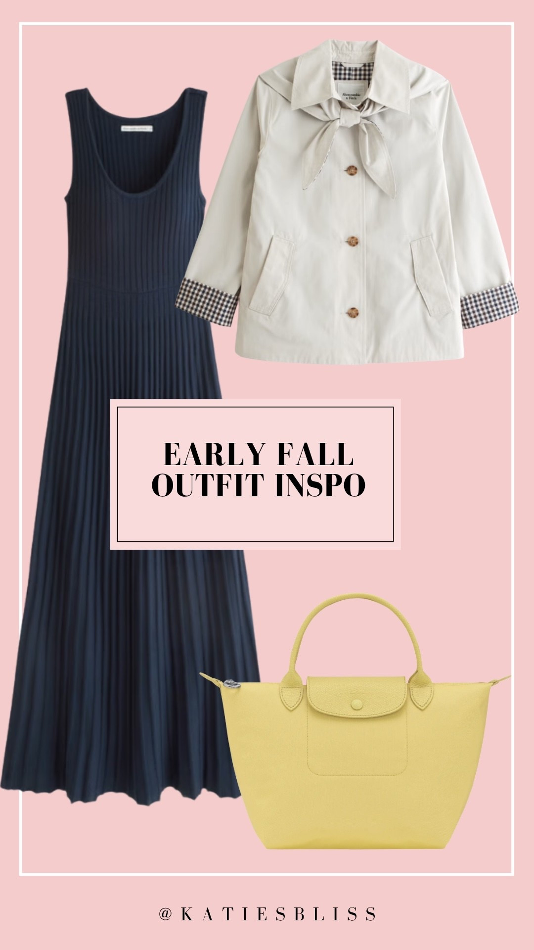 Early fall outfit inspo 🤍

Fall. Autumn. Navy. Dress. Abercrombie. Tench coat. Cropped trench. Scarf. Bag. Tote. Longchamp.

#LTKSeasonal