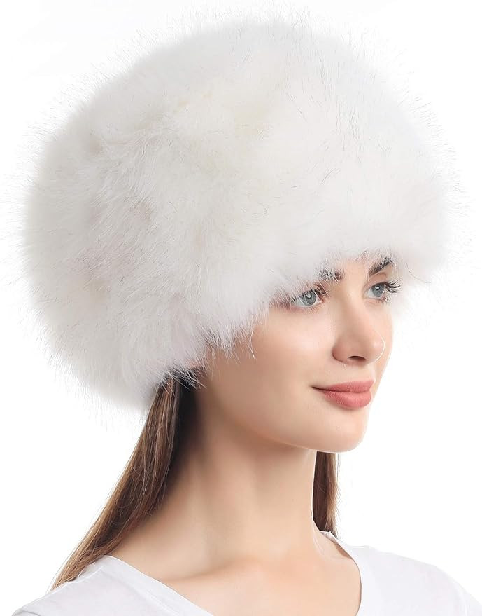 sy soul young Women's Winter Faux Fur Cossak Russian Style Hat Warm Cap | Amazon (US)