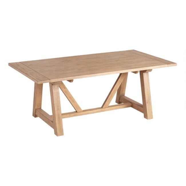 Wood Farmhouse Leona Extension Dining Table | World Market