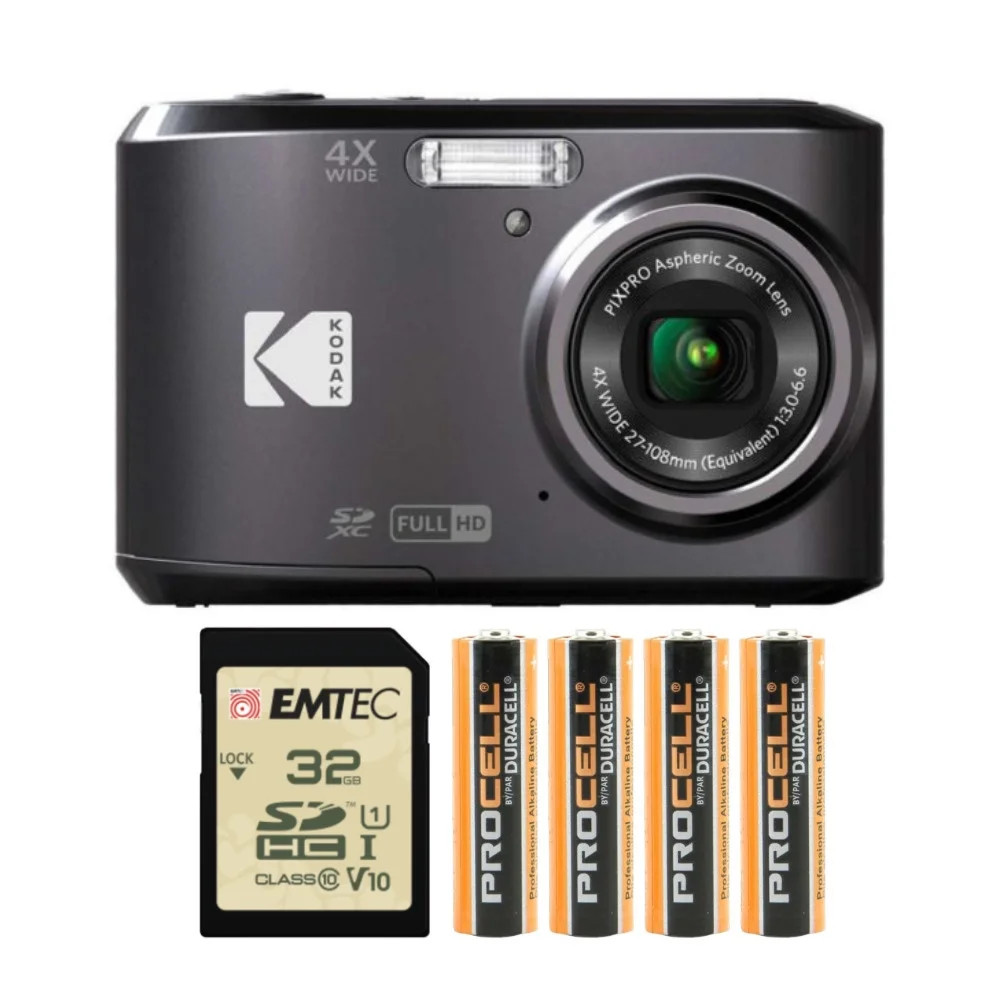 Kodak PIXPRO FZ45 Friendly Zoom Digital Camera (Black) Memory Card and Batteries | Walmart (US)